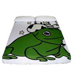 Frog With A Cowboy Hat Fitted Sheet (california King Size) by Teevova