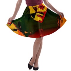 Counting Coup A-line Skater Skirt by MRNStudios