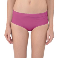 Fuchsia Rose	 - 	mid-waist Bikini Bottoms by ColorfulSwimWear