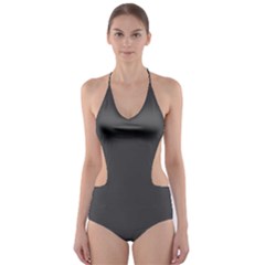 Iron Grey	 - 	cut-out One Piece Swimsuit by ColorfulSwimWear