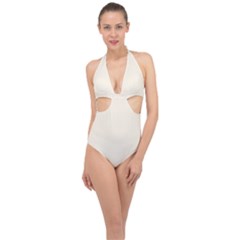 Old Lace	 - 	halter Front Plunge Swimsuit