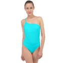 Spanish Sky Blue	 - 	Classic One Shoulder Swimsuit View1