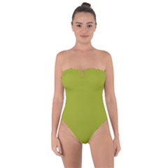 Citron Green	 - 	tie Back One Piece Swimsuit