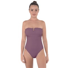 Dull Purple	 - 	tie Back One Piece Swimsuit by ColorfulSwimWear