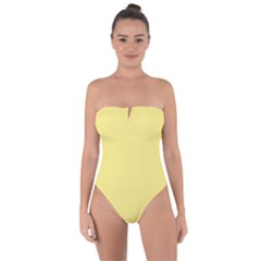 Daffodil Yellow	 - 	tie Back One Piece Swimsuit