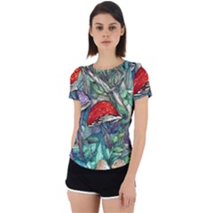 Necromancy Mushroom Back Cut Out Sport Tee by GardenOfOphir