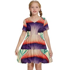 Magician s Conjuration Design Kids  Short Sleeve Tiered Mini Dress by GardenOfOphir