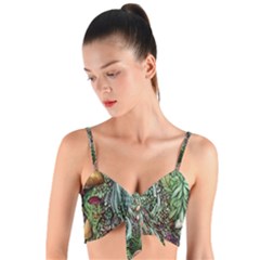 Craft Mushroom Woven Tie Front Bralet by GardenOfOphir