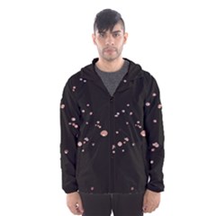 Abstract Rose Gold Glitter Background Men s Hooded Windbreaker