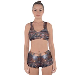 Breathe In Nature Background Racerback Boyleg Bikini Set