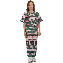 Foraging In The Mushroom Zone Kids  Tee And Pants Sports Set