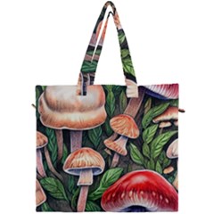 Rustic Mushroom Canvas Travel Bag