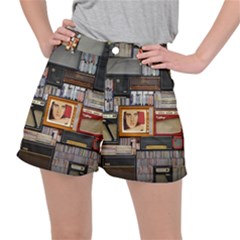 Vinyl Music Retro Studio Room Ripstop Shorts by Jancukart