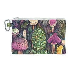 Forest Fairycore Foraging Canvas Cosmetic Bag (large) by GardenOfOphir