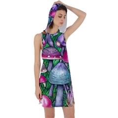 Fantasy Foraging Garden Racer Back Hoodie Dress by GardenOfOphir