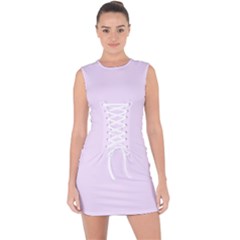 Pale Purple	 - 	lace Up Front Bodycon Dress by ColorfulDresses