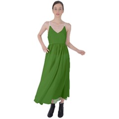 Light Seaweed Green	 - 	tie Back Maxi Dress by ColorfulDresses