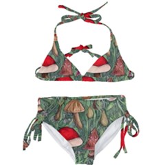 Fairycore Mushroom Forest Kids  Classic Bikini Set by GardenOfOphir