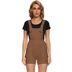 Caramel Cafe Brown	 - 	short Overalls