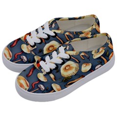 Forest Mushrooms Kids  Classic Low Top Sneakers