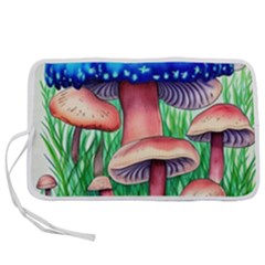 Light And Airy Mushroom Witch Artwork Pen Storage Case (l)