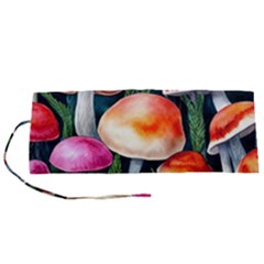 Goblincore Mushroom Roll Up Canvas Pencil Holder (s) by GardenOfOphir