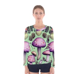 Witchy Forest Mushroom Women s Long Sleeve Tee