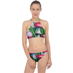 Woods Mushroom Forest Academia Core Racer Front Bikini Set by GardenOfOphir