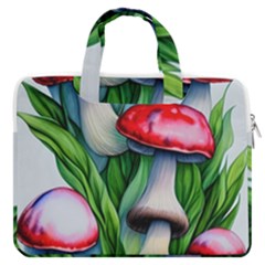 Woods Mushroom Forest Academia Core Macbook Pro 16  Double Pocket Laptop Bag  by GardenOfOphir