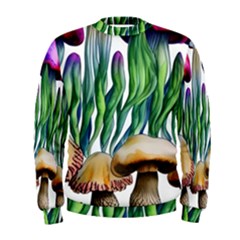 Cozy Mushroom Forest Historical Boho Men s Sweatshirt by GardenOfOphir