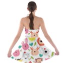 Cute Animals Cartoon Seamless Background Strapless Bra Top Dress View2