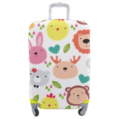 Cute Animals Cartoon Seamless Background Luggage Cover (medium) by Jancukart