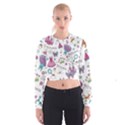 Princess Element Background Material Cropped Sweatshirt View1