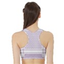 Square Purple Pattern Bead Purple Keffiyeh Purple Geometric Headdress Angle Violet Rectangle Sports Bra with Border View2