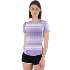 Square Purple Pattern Bead Purple Keffiyeh Purple Geometric Headdress Angle Violet Rectangle Back Cut Out Sport Tee by Jancukart