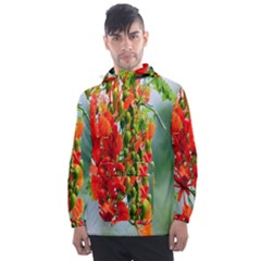 Gathering Sping Flowers  Men s Front Pocket Pullover Windbreaker