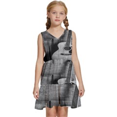 Acoustic Guitar Kids  Sleeveless Tiered Mini Dress by artworkshop