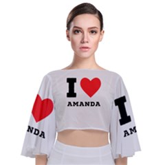 I Love Amanda Tie Back Butterfly Sleeve Chiffon Top by ilovewhateva