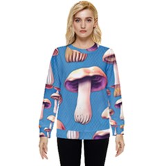 Cozy Forest Mushrooms Hidden Pocket Sweatshirt by GardenOfOphir