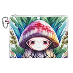 Fantasy Mushroom Forest Canvas Cosmetic Bag (xl) by GardenOfOphir