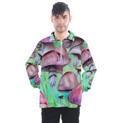 Historical Mushroom Forest Men s Half Zip Pullover