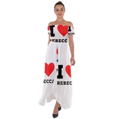 I Love Rebecca Off Shoulder Open Front Chiffon Dress by ilovewhateva