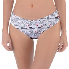 White Printer Paper With Text Overlay Humor Dark Humor Infographics Reversible Classic Bikini Bottoms