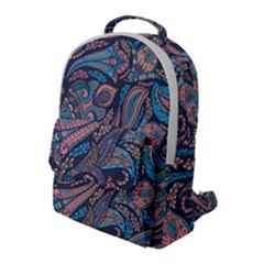 Background Ornament Paisley Flap Pocket Backpack (large)