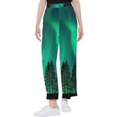 Aurora Northern Lights Phenomenon Atmosphere Sky Women s Pants  by Jancukart