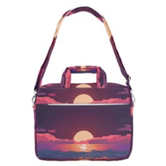 Sunset Ocean Beach Water Tropical Island Vacation 5 Macbook Pro 16  Shoulder Laptop Bag by Pakemis