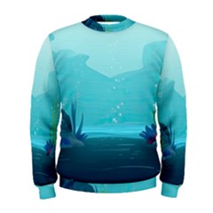 Intro Youtube Background Wallpaper Aquatic Water 2 Men s Sweatshirt by Pakemis