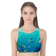 Ai Generated Ocean Sea Fish Aquatic Water Nature 2 Tank Bikini Top