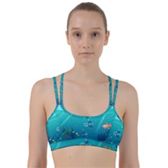Ai Generated Ocean Sea Fish Aquatic Water Nature 2 Line Them Up Sports Bra by Pakemis