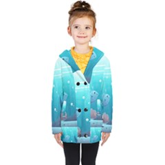Ai Generated Ocean Sea Fish Aquatic Water Nature 4 Kids  Double Breasted Button Coat by Pakemis